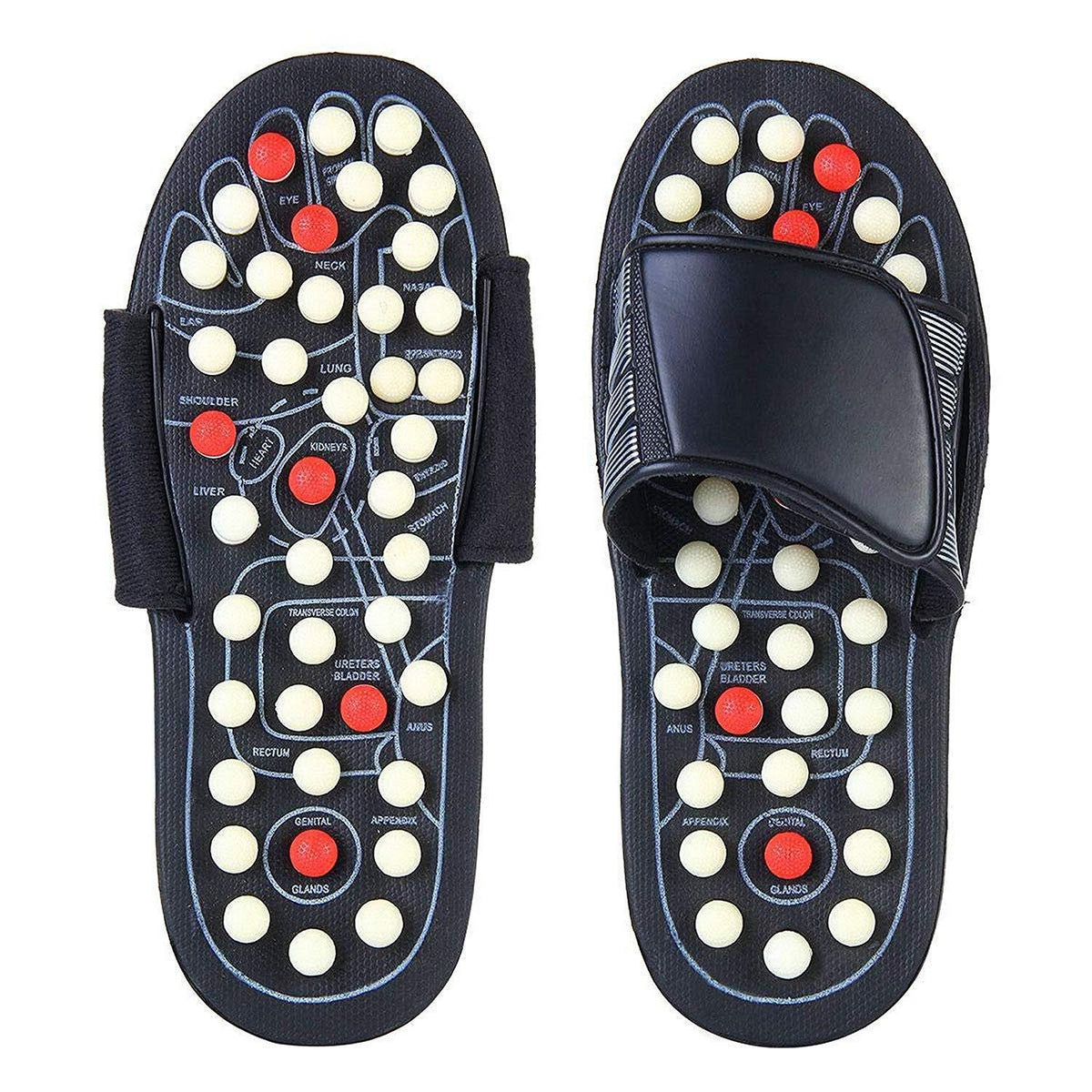 Unisex Paduka/Slippers Foot Full Body Blood Circulation & Magnetic Acupressure - Walgrow.com