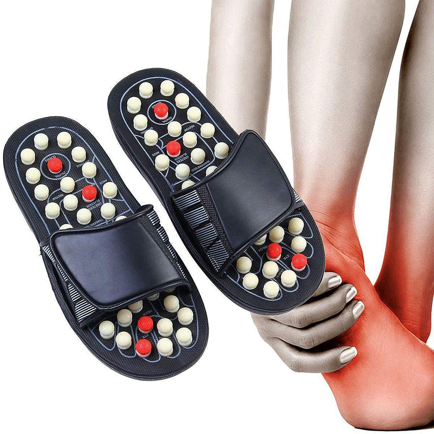 Unisex Paduka/Slippers Foot Full Body Blood Circulation & Magnetic Acupressure - Walgrow.com