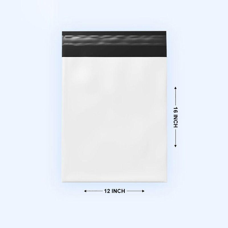 Waterproof and Tear-Resistant Mailing Shipping Envelopes Courier Bags Without POD Sleeve (12 x 16 Inches, 75 Microns, White) - Walgrow.com