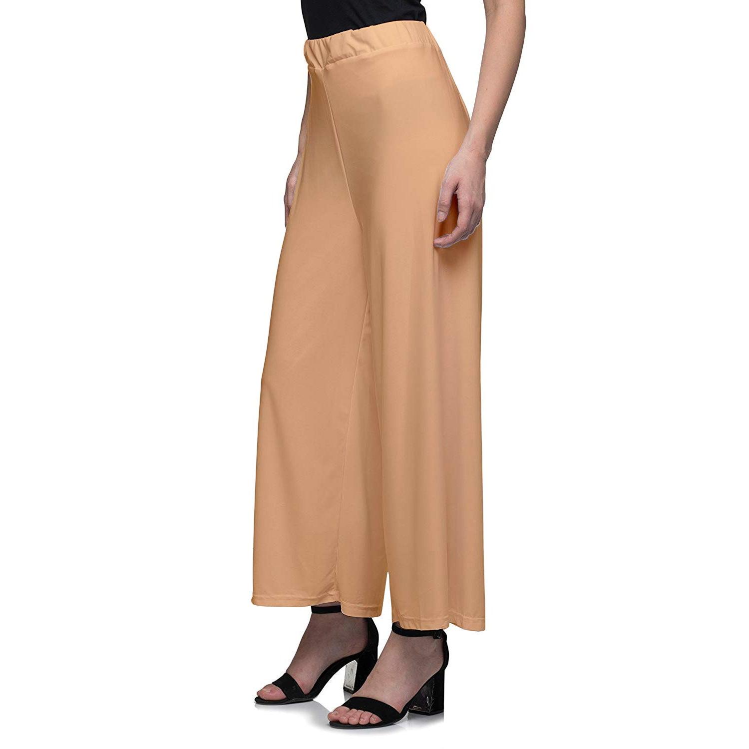 Solid-color palazzo trousers with darts – Softer Clothes