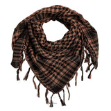 Zindwear Unisex Cotton Arab Keffiyeh Desert Shemagh Military Arafat Scarf/Scarves/Wrap (40 X 40 Inch, Chocolate Brown) - Walgrow.com