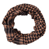 Zindwear Unisex Cotton Arab Keffiyeh Desert Shemagh Military Arafat Scarf/Scarves/Wrap (40 X 40 Inch, Chocolate Brown) - Walgrow.com