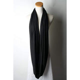 Zindwear Women's Cotton Hosiery Infinity Around Loop Convertible Scarves/Wraps (One Size, Black) - Walgrow.com