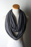 Zindwear Women's Cotton Hosiery Infinity Around Loop Convertible Scarves/Wraps (One Size, Dark Grey) - Walgrow.com