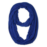 Zindwear Women's Cotton Hosiery Infinity Around Loop Convertible Scarves/Wraps (One Size, Royal Blue) - Walgrow.com