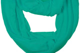 Zindwear Women's Cotton Hosiery Infinity Around Loop Convertible Scarves/Wraps (One Size, Sea Green) - Walgrow.com