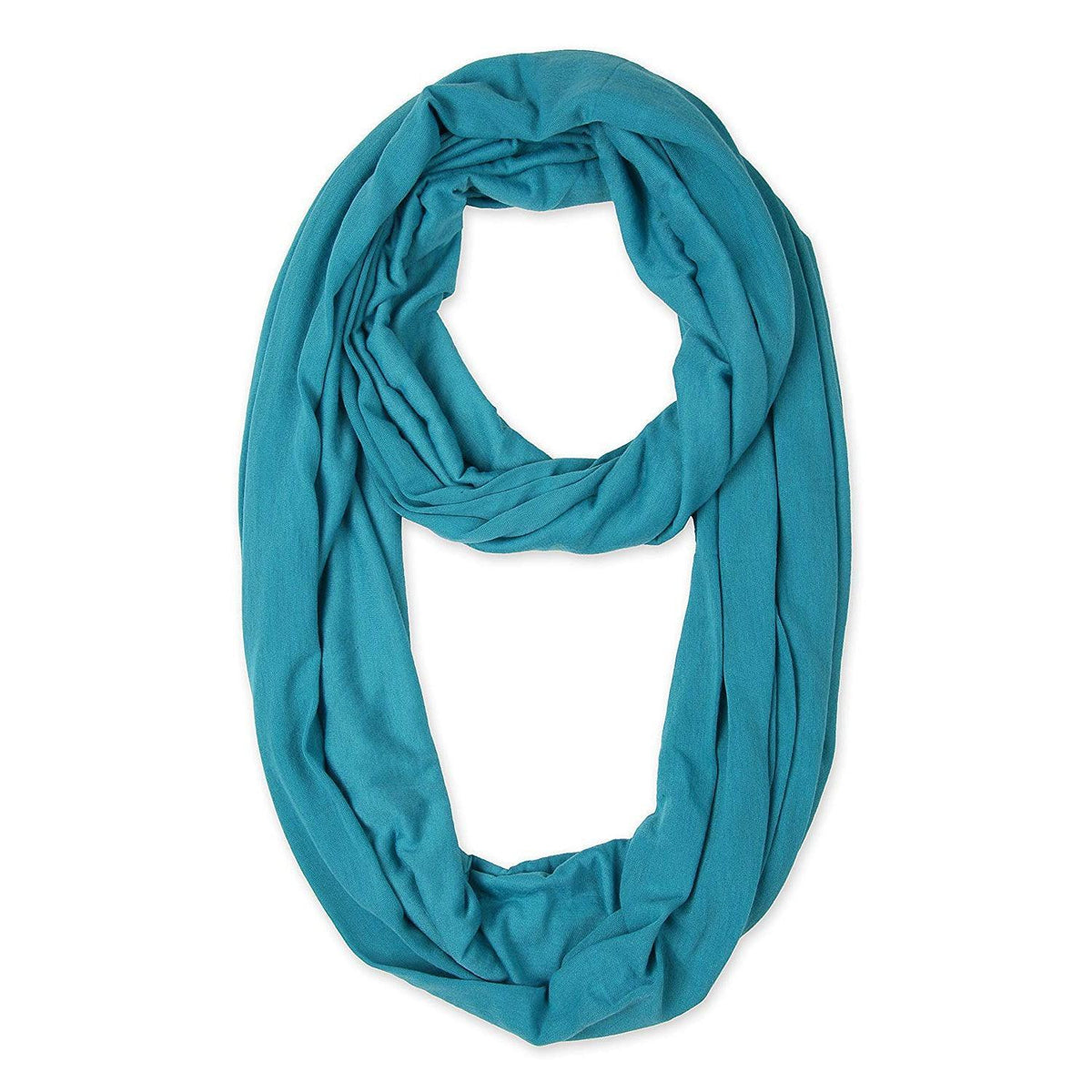 Zindwear Women's Cotton Hosiery Infinity Around Loop Convertible Scarves/Wraps (One Size, Sky Blue) - Walgrow.com