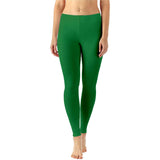 Zindwear Women's Cotton Soft Plain Summer Stretchy Ankle Length Leggings (One Size, Green) - Walgrow.com