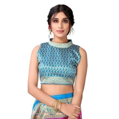 Zindwear Women's Rani Pink with Beige Printed Poly Silk Saree with Blouse Party Wedding and Casual Wear - Walgrow.com